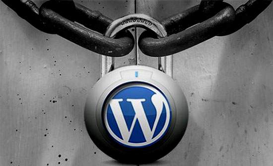 Enhancing WordPress security with a padlock featuring the logo.