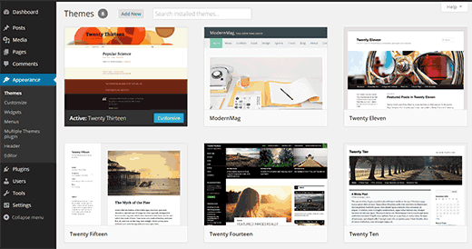 A screen shot of a wordpress theme.