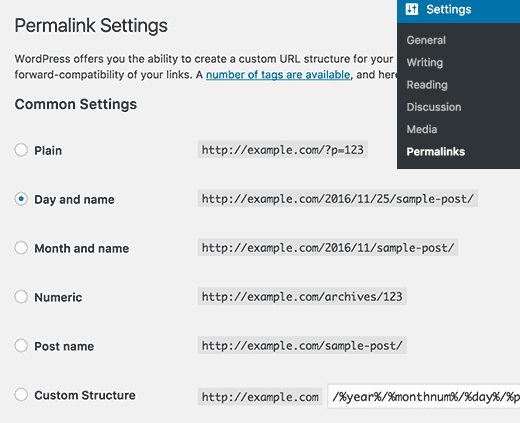 permalink-settings