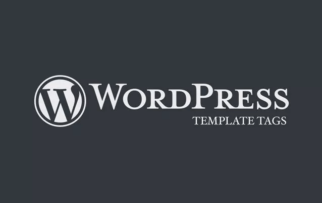 Dark background, wordpress template tags.