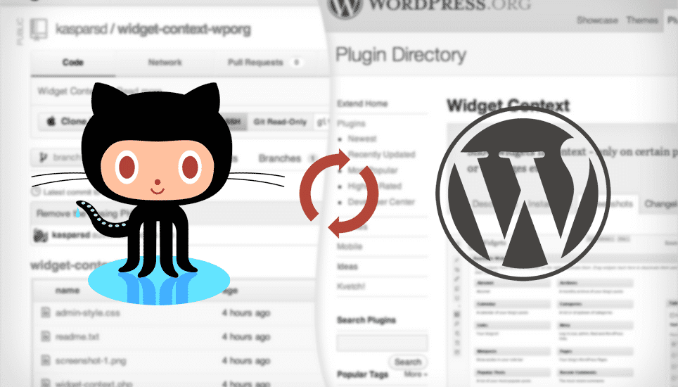 An image of a cat integrated with plugins and themes from GitHub on a WordPress page.