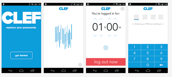 Clef app for Android and iOS enables password-free login.